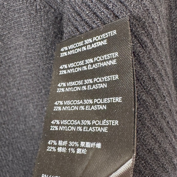 Anthropologie Black Elise Ribbed Tunic Sweater, Size M - Picture 11 of 11